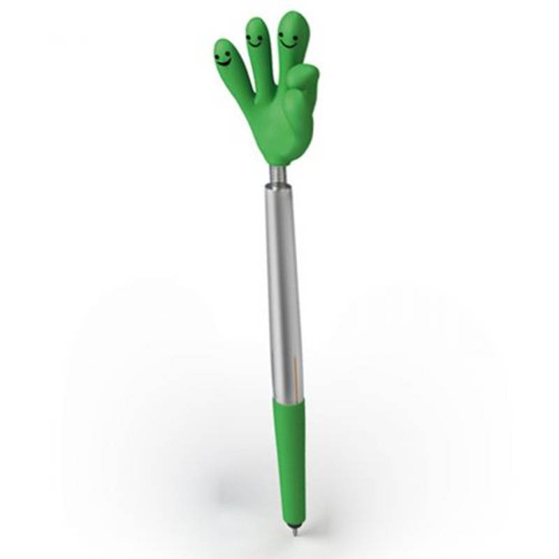 Guľôčkové pero Fun Hands modrá náplň, zelená